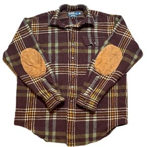 Vintage Polo Ralph Lauren 100% wool Cagney long sleeve button shirt L